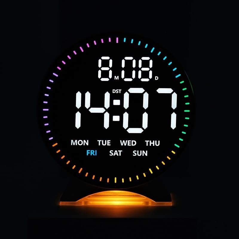 Digital Table Alarm Clock White