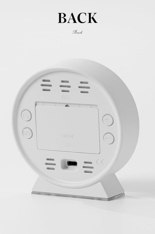 Digital Table Alarm Clock White