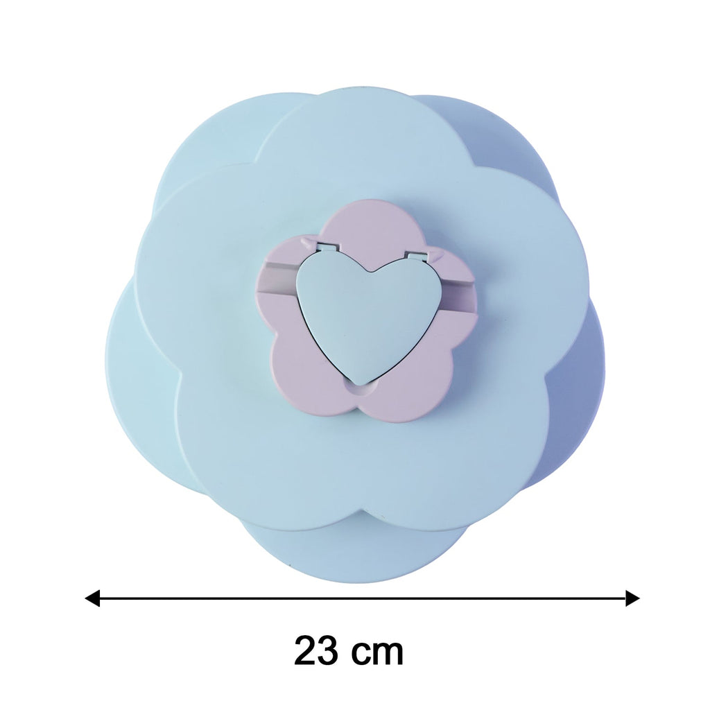 Rotating Candy Dish Flower Shape Multi Section Snack Box With Phone Holder (1 Set)