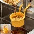 Plastic Hanging Kitchen Sink Drain Basket And Food Strainer With Handle (1 Pc)